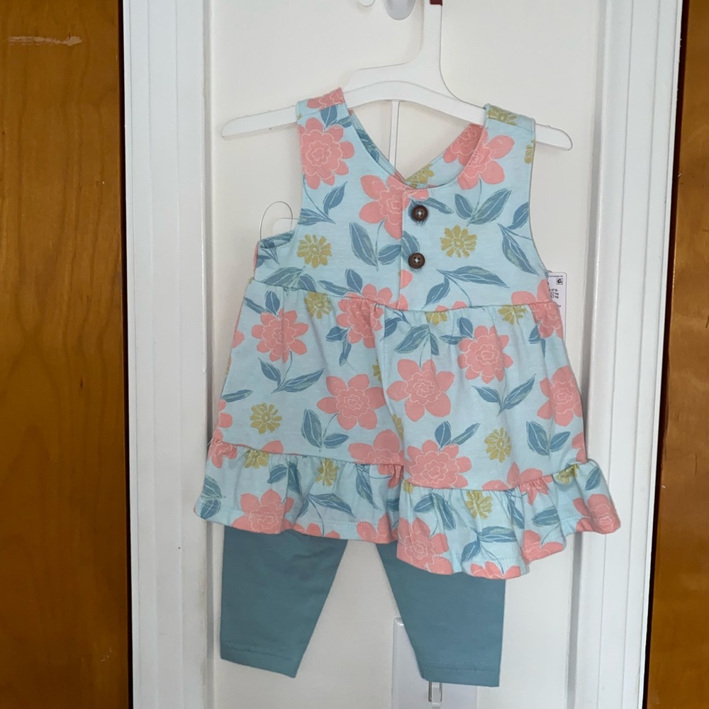 Carter's Floral and Blue Kids Matching Set